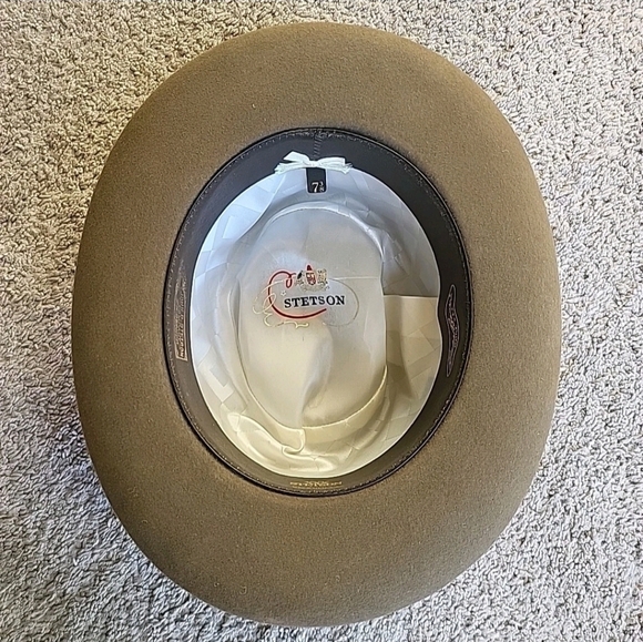 Vintage Stetson Cowboy Hat 7 1/8 Brown 2X Beaver Fur Eddie Bauer Collab USA Made - Picture 8 of 12